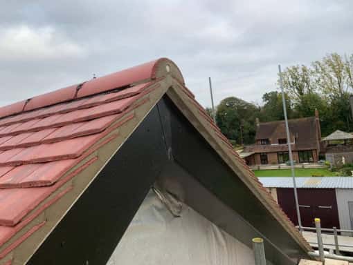 This is a photo of a roof being repaired in Sevenoaks, Kent. Installation carried out by Sevenoaks Roofers