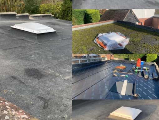 This is a photo of a flat roof being installed in Sevenoaks, Kent. Installation carried out by Sevenoaks Roofers